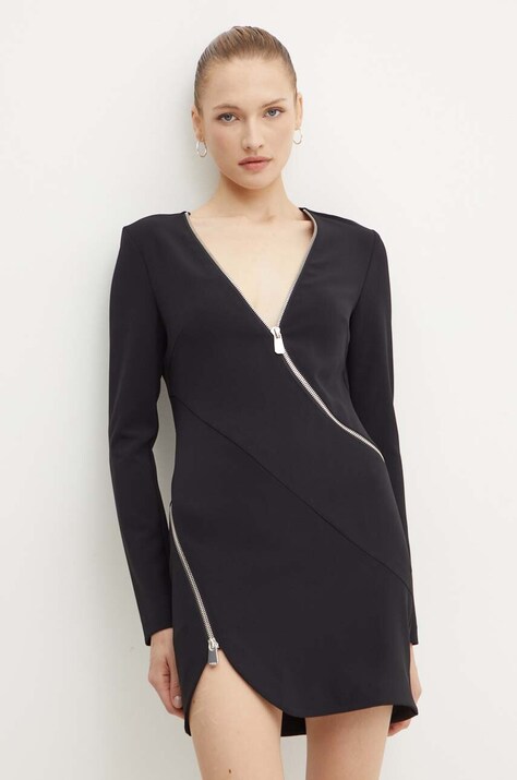 Pinko rochie culoarea negru, mini, dreaptă, 103904 A20A