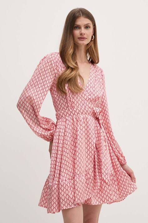 Marciano Guess rochie JOSETTE culoarea rosu, mini, evazată, 4YGK11 9859Z