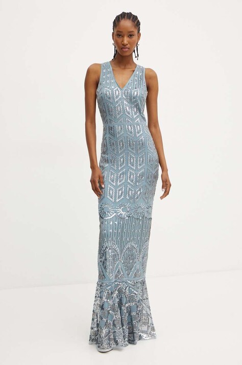 Сукня Marciano Guess CRYSTAL колір бірюзовий maxi облягаюча 4YGK87 6248A