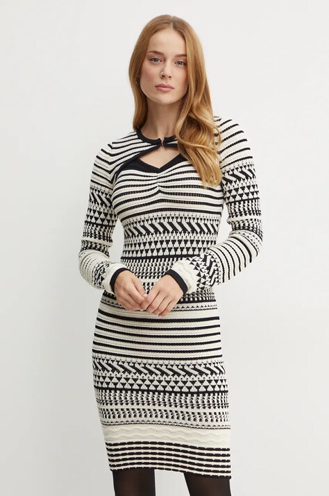 Marciano Guess rochie și bolero ARIANNA culoarea negru, mini, mulată, 4YGK76 5819Z