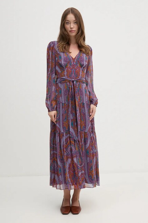 Lauren Ralph Lauren rochie culoarea roz, midi, evazată, 250940218