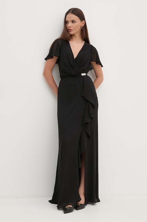 Φόρεμα Lauren Ralph Lauren χρώμα: μαύρο, 253909447