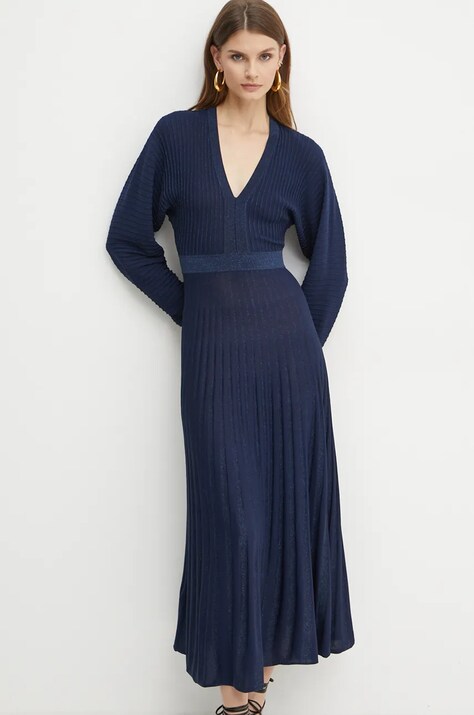 Рокля Pinko в тъмносиньо дълга разкроена 104442 A28U