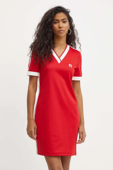 Šaty Miss Sixty 6L2DJ1430000 DJ1430  S/S DRESS červená farba, mini, rovný strih, 6L2DJ1430000