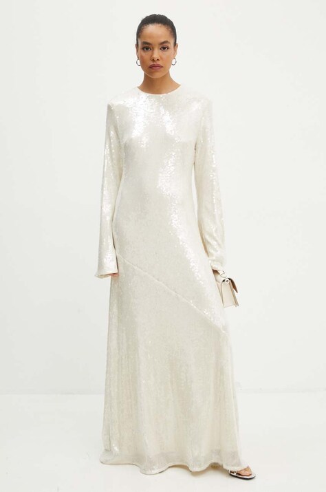 Šaty Rotate Sequin Maxi Dress béžová farba, maxi, áčkový strih, 112871857