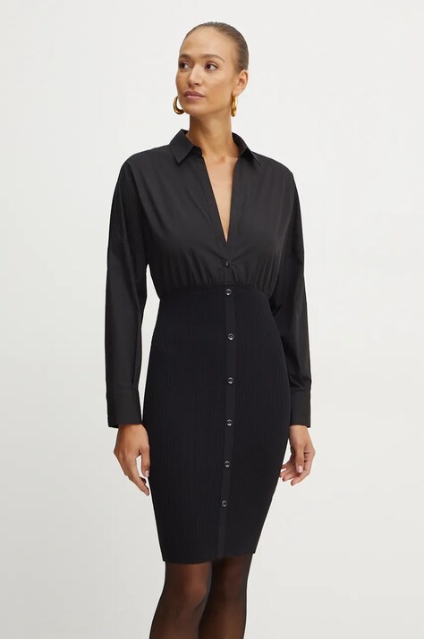 Liu Jo rochie culoarea negru, mini, oversize, WF4073 MA05P