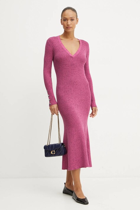 Liu Jo rochie culoarea roz, maxi, mulată, WF4232 MA99E