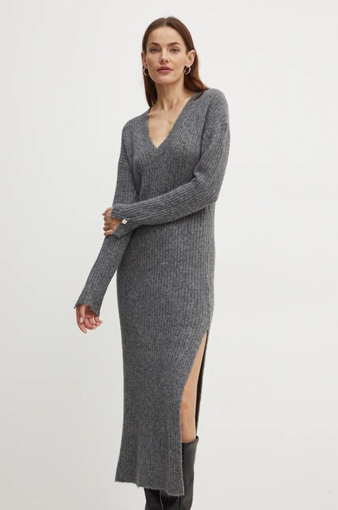 Liu Jo rochie culoarea gri, maxi, dreaptă, WF4532 MA57P