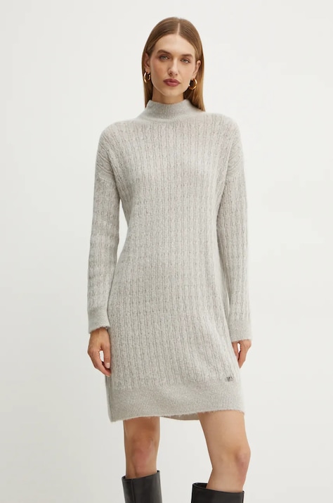 Liu Jo rochie culoarea gri, midi, dreaptă, WF4534 MA43P