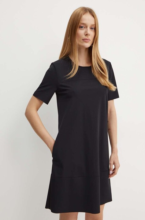 Max Mara Leisure rochie culoarea negru, mini, dreaptă, 2426626037600