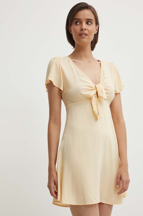 Pepe Jeans rochie NANI culoarea portocaliu, mini, evazată, PL953568