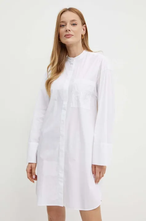 Bombažna obleka MAX&Co. bela barva, 2426226031200