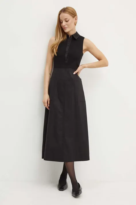 Šaty MAX&Co. čierna farba, midi, áčkový strih, 2426626011200