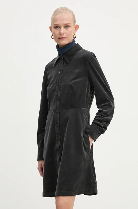 Marc O'Polo rochie din velur culoarea gri, mini, evazată, 409103521499