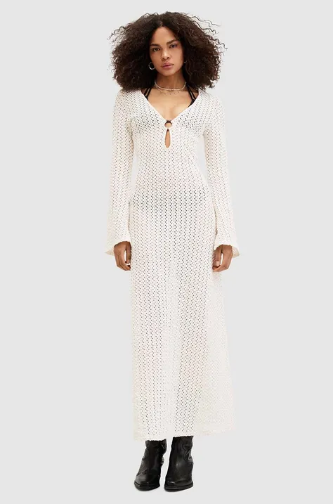 AllSaints rochie KARMA MAXI culoarea alb, maxi, drept, W021DA