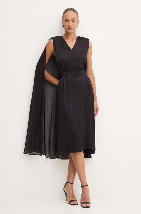 Karl Lagerfeld rochie culoarea negru, mini, evazată, 245W1300