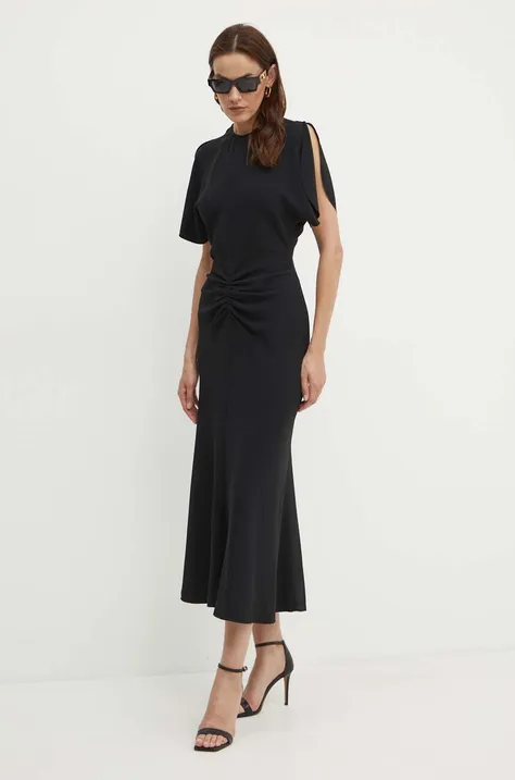 Сукня Victoria Beckham колір чорний maxi розкльошена 1124WDR005227A