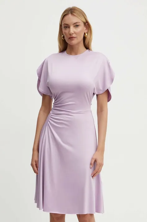 Obleka Victoria Beckham vijolična barva, 1324JDR005611A