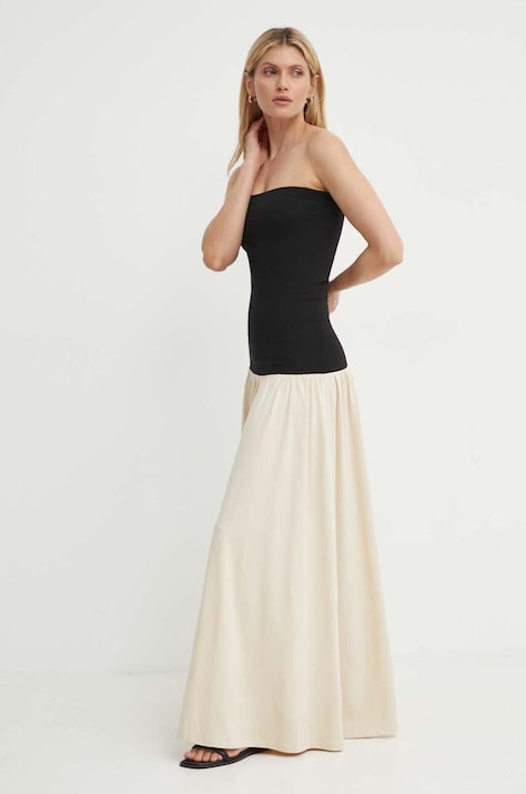 Šaty By Malene Birger MARCIELLA béžová barva, maxi, Q72460001