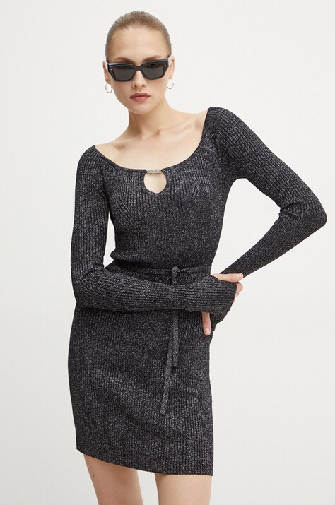 Versace Jeans Couture rochie culoarea negru, mini, mulată, 77HAOM23 CM60H