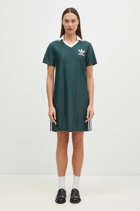 Платье adidas Originals цвет зелёный mini прямое IX5507