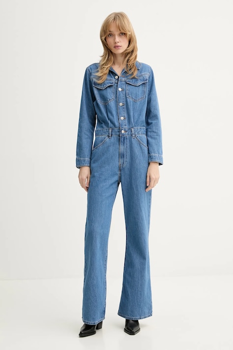Traper kombinezon Levi's WESTERN JUMPSUIT boja: plava, pamučne, A8647