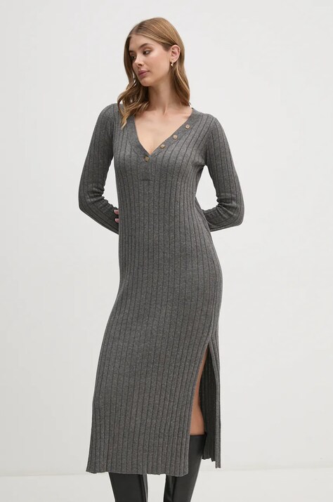 Obleka Pepe Jeans IZABEL DRESS siva barva, PL953586