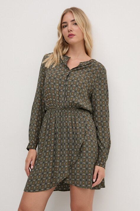 Pepe Jeans rochie PERNICIA culoarea verde, mini, evazată, PL953622