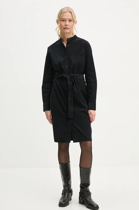 Marc O'Polo rochie din velur DENIM culoarea negru, mini, dreaptă, 5000005179