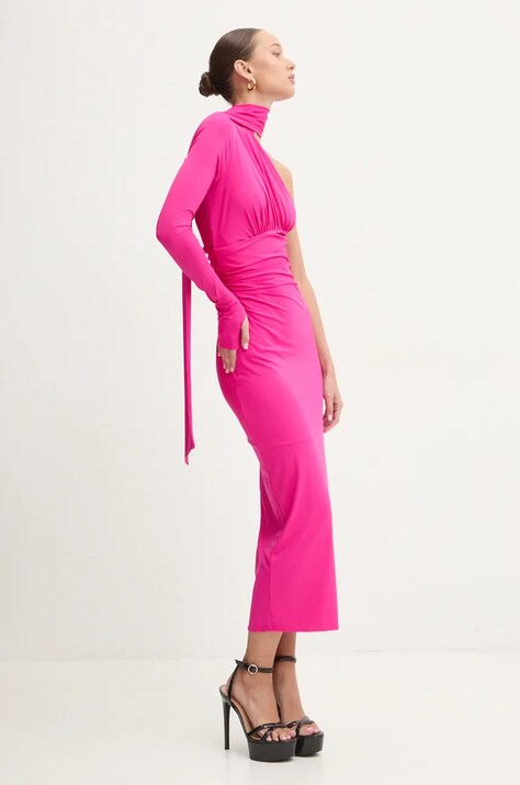 Aniye By rochie culoarea roz, midi, mulată, 181491