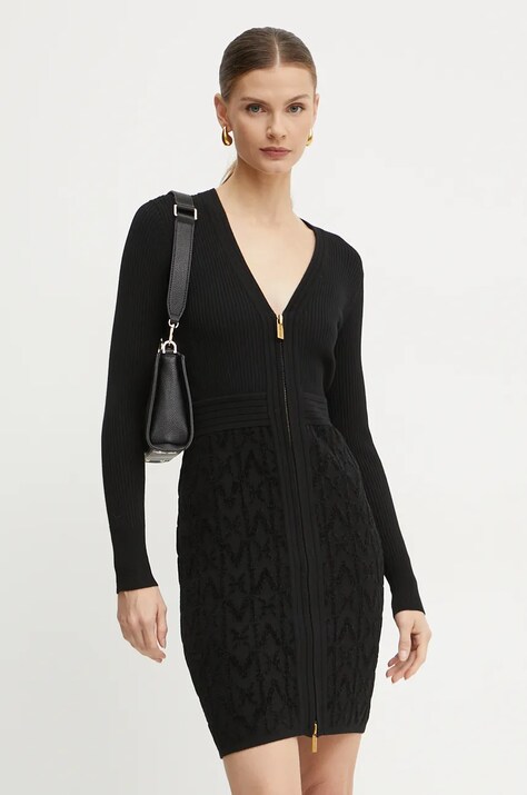 Marciano Guess rochie HERMIONE culoarea negru, midi, dreaptă, 4BGK91 5661Z