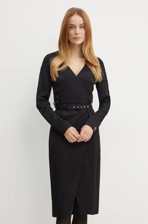 Marciano Guess rochie AMALIA culoarea negru, mini, evazată, 4BGK16 7169A