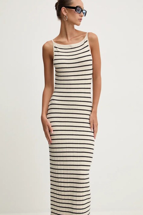 Abercrombie & Fitch rochie culoarea bej, maxi, mulată, KI159-4740