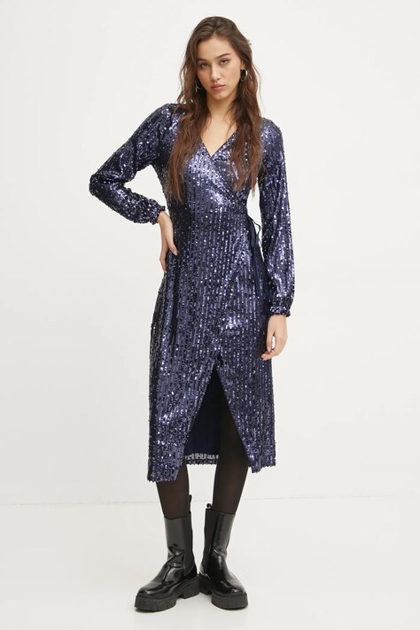 Superdry rochie culoarea bleumarin, mini, dreaptă, W8011701A-GOU