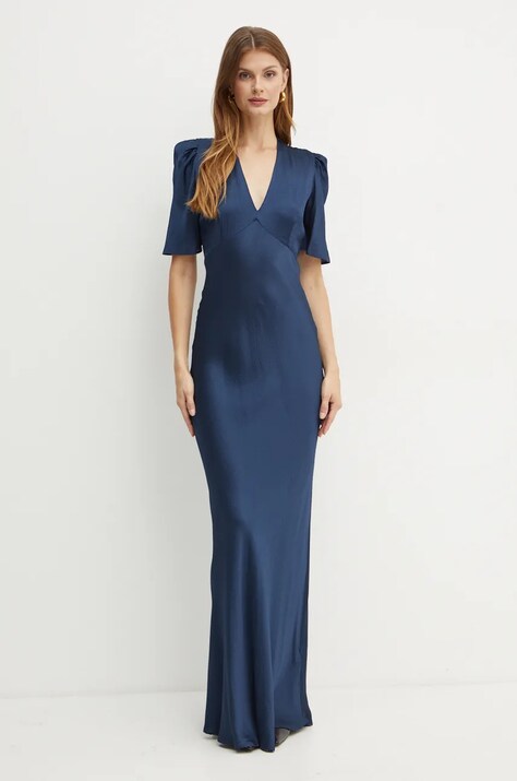 Šaty Twinset tmavomodrá barva, maxi, 242TP2475