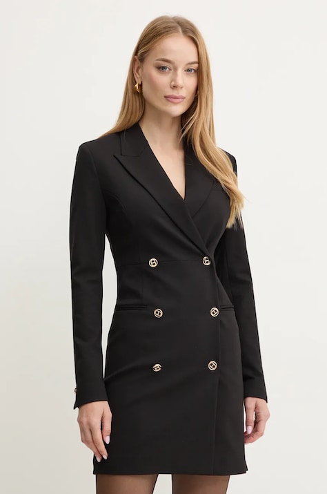 Twinset rochie culoarea negru, mini, evazată, 242TP2400