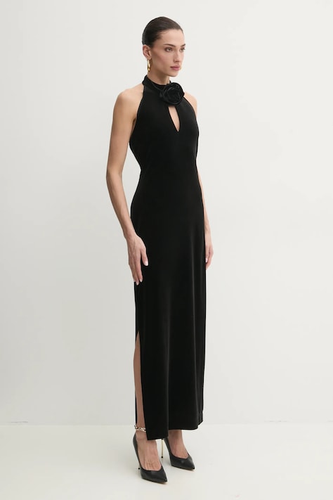 Marella rochie culoarea negru, maxi, mulată, 2423626072200