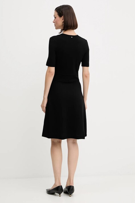 Boss Orange rochie culoarea negru, mini, evazată, 50519298