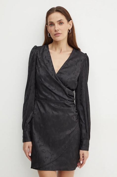 Guess rochie MARION culoarea negru, mini, evazată, W4BK40 WGLK2