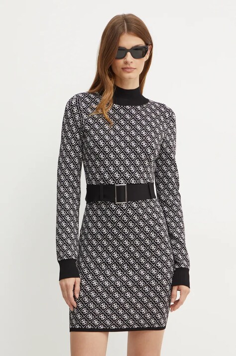 Рокля Guess LISE в черно къса разкроена W4BK43 Z37K0