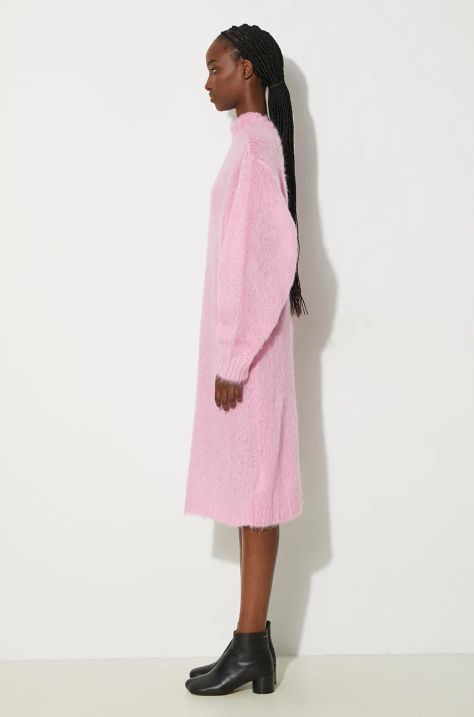 MM6 Maison Margiela wool blend dress pink color S52DD0045.M13038