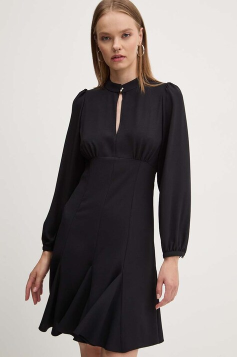 HUGO rochie culoarea negru, mini, evazată, 50522326