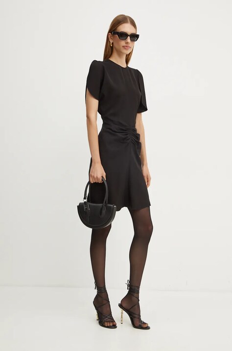 Victoria Beckham rochie culoarea negru, mini, evazată, 1424WDR006087A