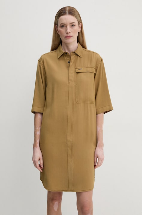 G-Star rochie culoarea bej, mini, oversize, D25245-D714
