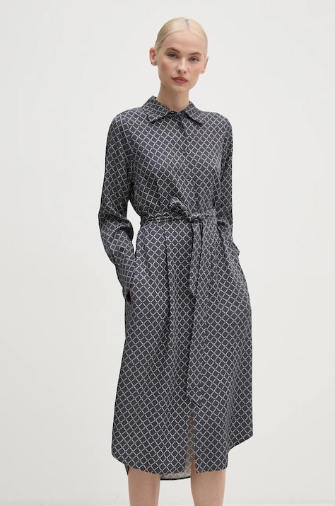 Tommy Hilfiger rochie culoarea bleumarin, mini, evazată, WW0WW43032