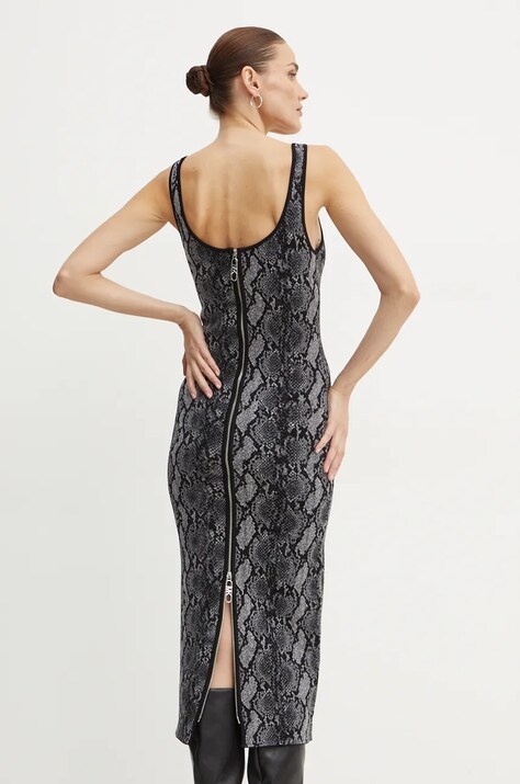 Φόρεμα MICHAEL Michael Kors χρώμα: γκρι, MF482KGF58