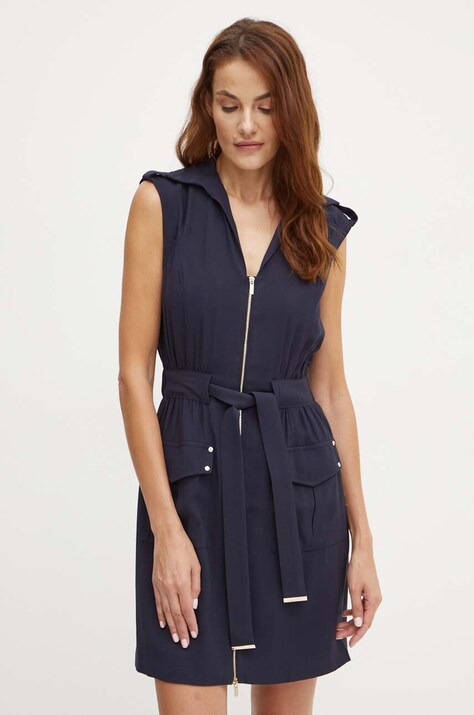 Morgan rochie RCHAKRA culoarea bleumarin, mini, evazată, RCHAKRA