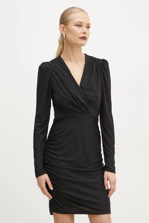 Morgan rochie RGLIT culoarea negru, mini, mulată, RGLIT
