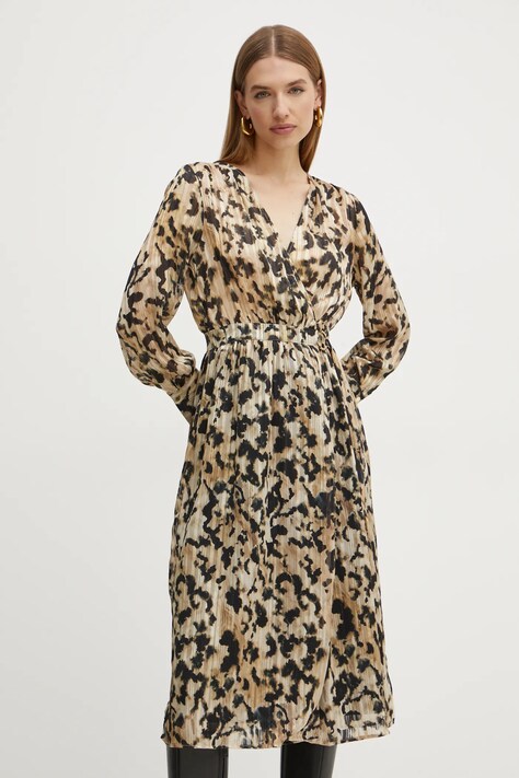 Φόρεμα Morgan RILOV.F χρώμα: μπεζ, RILOV.F