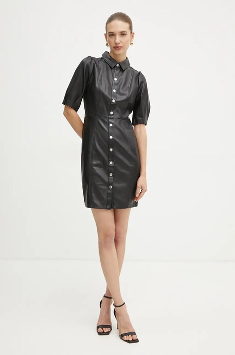 Morgan rochie RLONGO culoarea negru, mini, evazată, RLONGO